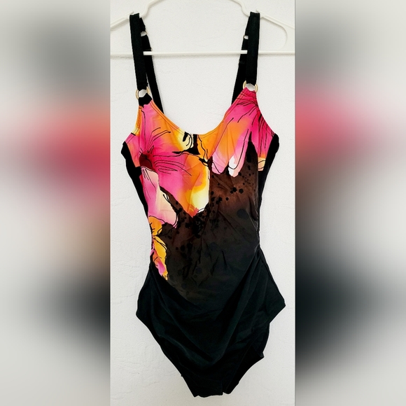 Christina Women's Chic/Vibrant Floral One Piece Swimsuit 12D - Picture 14 of 15